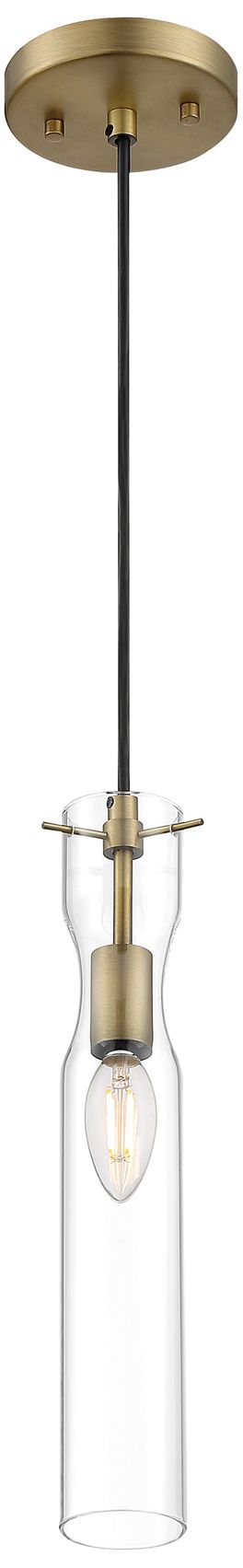 Image 2 Spyglass; 1 Light; Mini Pendant; Vintage Brass Finish w/ Clear Glass more views