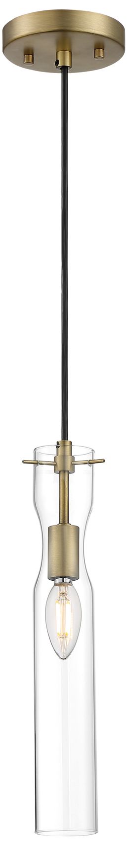 Image 4 Spyglass; 1 Light; Mini Pendant; Vintage Brass Finish w/ Clear Glass more views