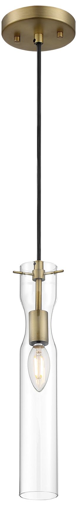 Image 5 Spyglass; 1 Light; Mini Pendant; Vintage Brass Finish w/ Clear Glass more views