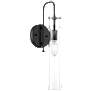 Spyglass; 1 Light; Wall Sconce Fixture; Black Finish with Clear Glass