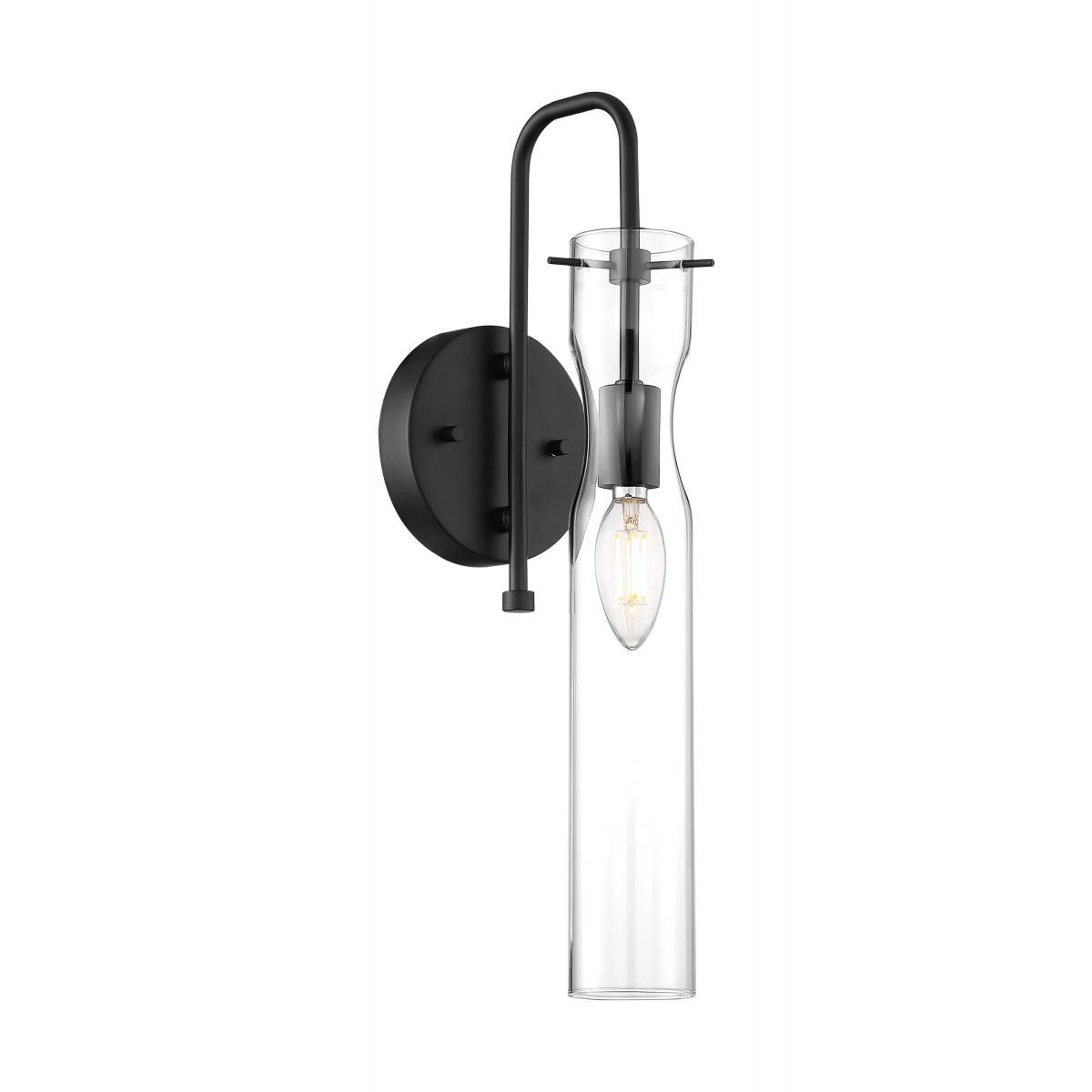 Image 2 Spyglass; 1 Light; Wall Sconce Fixture; Black Finish with Clear Glass more views