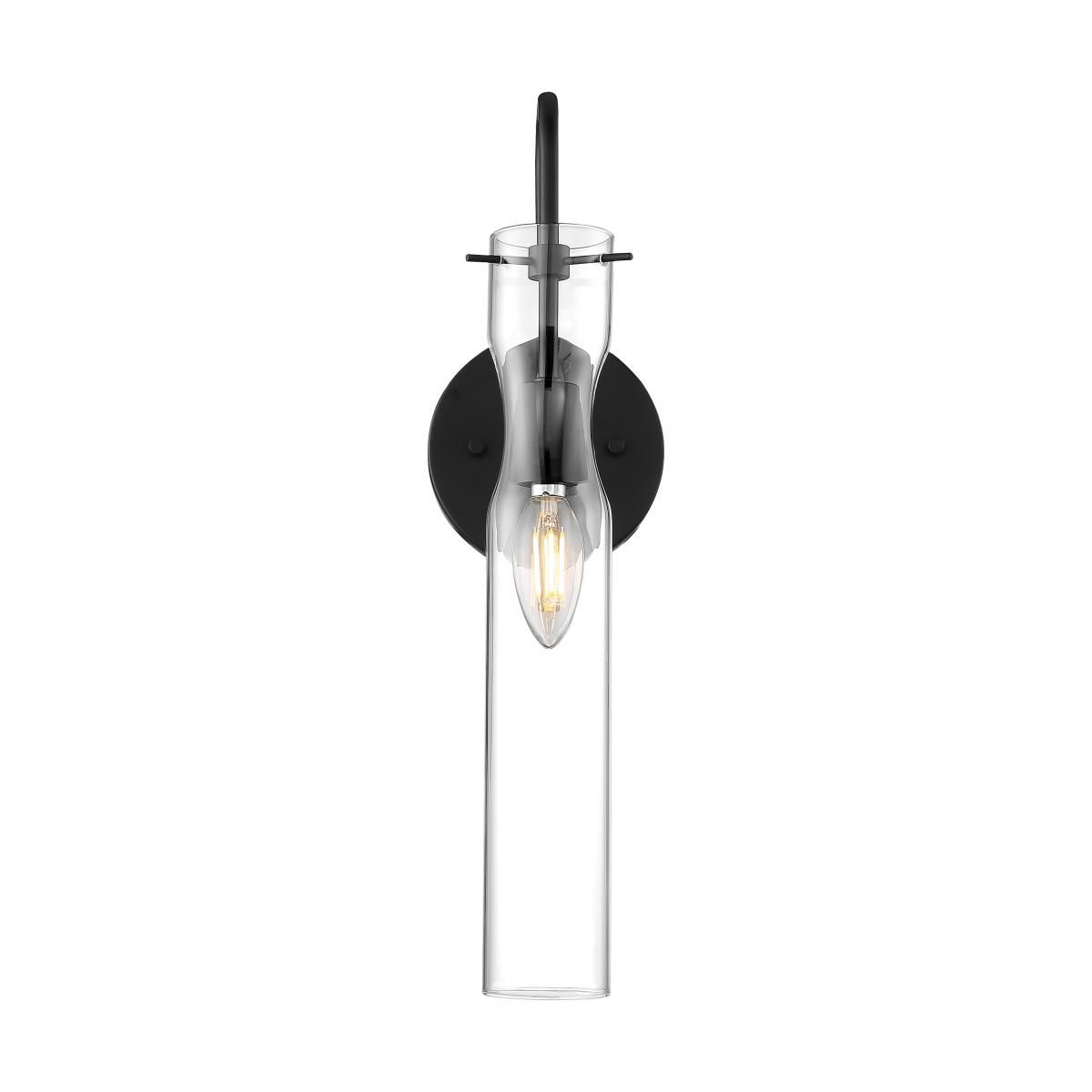 Image 3 Spyglass; 1 Light; Wall Sconce Fixture; Black Finish with Clear Glass more views