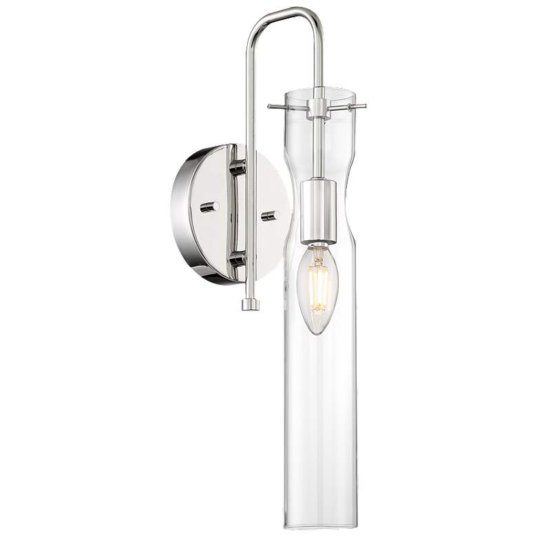 Image 1 Spyglass; 1 Light; Wall Sconce; Polished Nickel Finish with Clear Glass