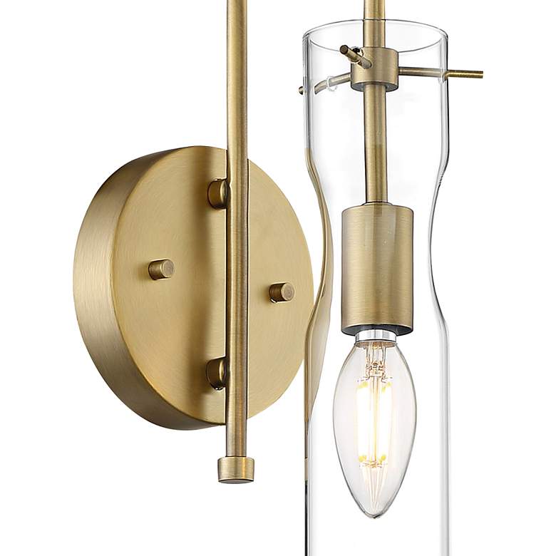 Image 2 Spyglass; 1 Light; Wall Sconce; Vintage Brass Finish with Clear Glass more views