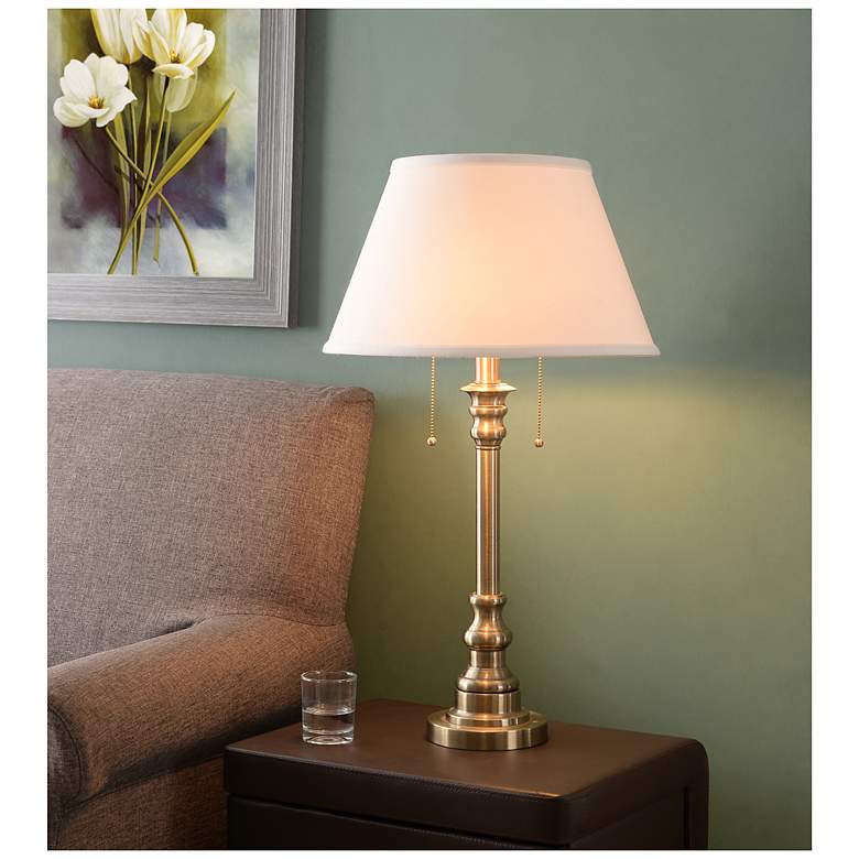 Image 7 Spyglass 30.5" High Antique Brass Table Lamp more views