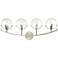 Spyglass 30" Wide Satin Platinum 4-Light Vanity Bath Light