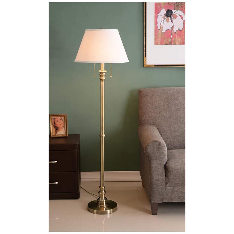 Image 4 Spyglass 59 1/2" High Antique Brass Traditional Pull Chain Floor Lamp more views