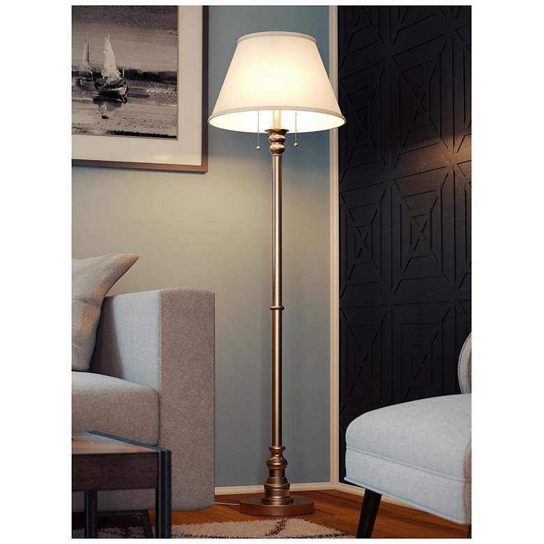 Image 5 Spyglass 59 1/2" High Antique Brass Traditional Pull Chain Floor Lamp more views