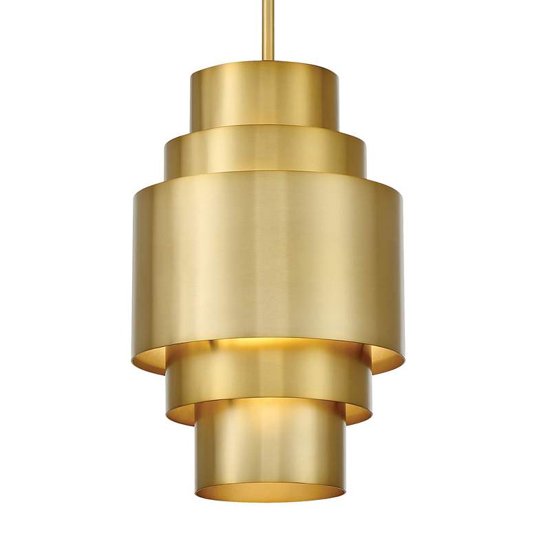 Image 3 Spyglass Terrace 10" Wide Soft Brass Mini Pendant more views
