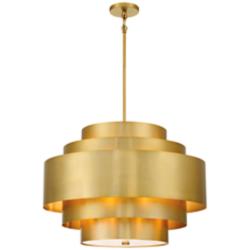 Spyglass Terrace 26" Wide Soft Brass Pendant Light