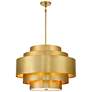 Thumbnail3 of Spyglass Terrace 26" Wide Soft Brass Pendant Light more views