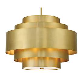 Image5 of Spyglass Terrace 26" Wide Soft Brass Pendant Light more views