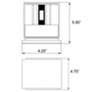 Thumbnail2 of Square - 2-Light 5" Outdoor Wall Light - Black more views