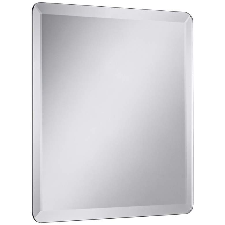 Image 4 Square 30" x 30" Beveled Glass Edge Modern Frameless Wall Mirror more views