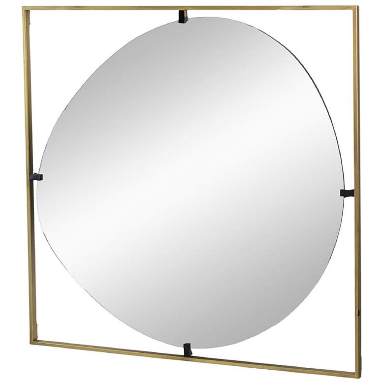 Image 2 Square 32 x 32 Black & Gold Mirror more views