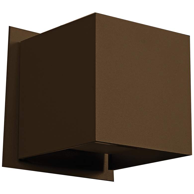 Image 2 Square 4 1/4" High LED Bronze Medium Outdoor Wall Light