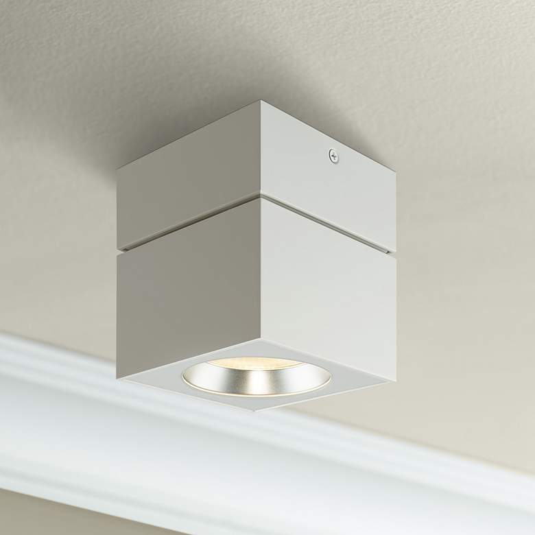 Image 1 Square 4 3/4" Wide White 24-Degree Reflector Modern LED Ceiling Light