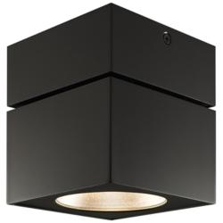 Square 4 3/4&quot;W Black 34-Degree Reflector LED Ceiling Light