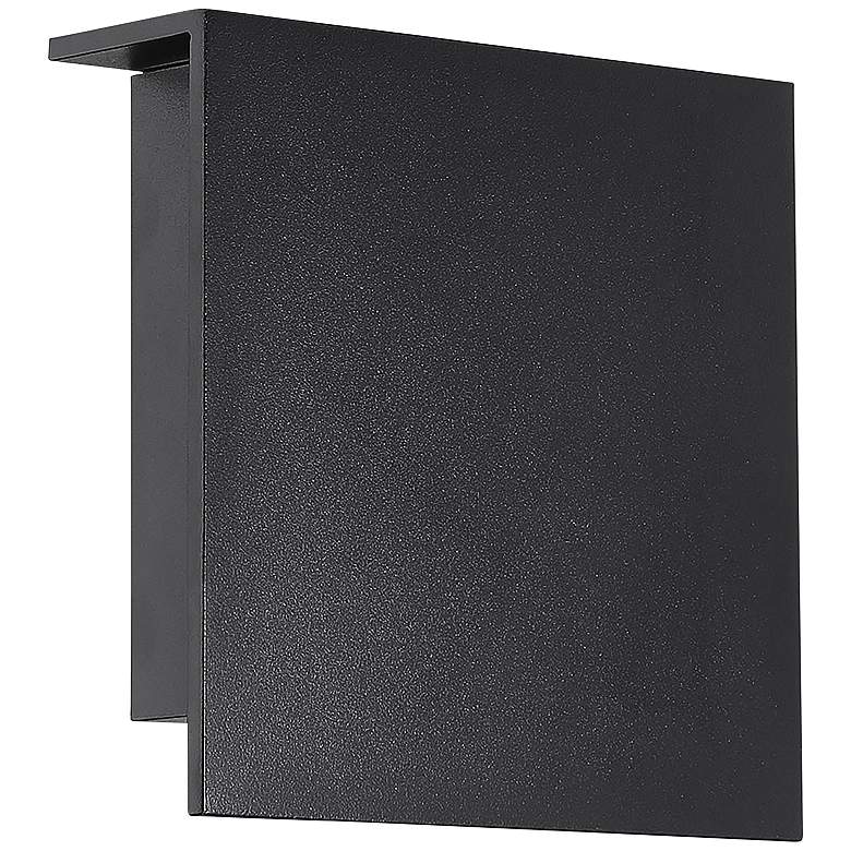 Image 1 Square 8"H x 8"W 1-Light Outdoor Wall Light in Black