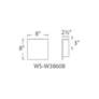 4_Square 8"H x 8"W 1-Light Outdoor Wall Light in Bronze more views