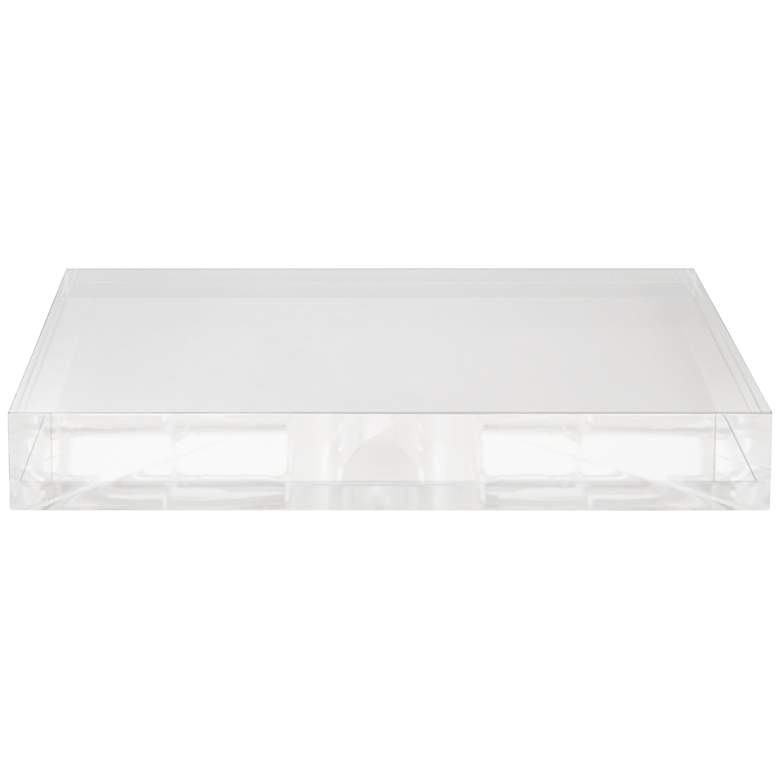 Image 2 Square Acrylic 7 inch Wide Pedestal Lamp Riser more views