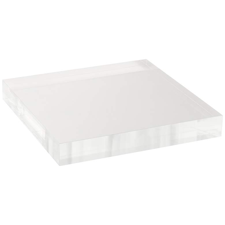 Image 3 Square Acrylic 7 inch Wide Pedestal Lamp Riser more views