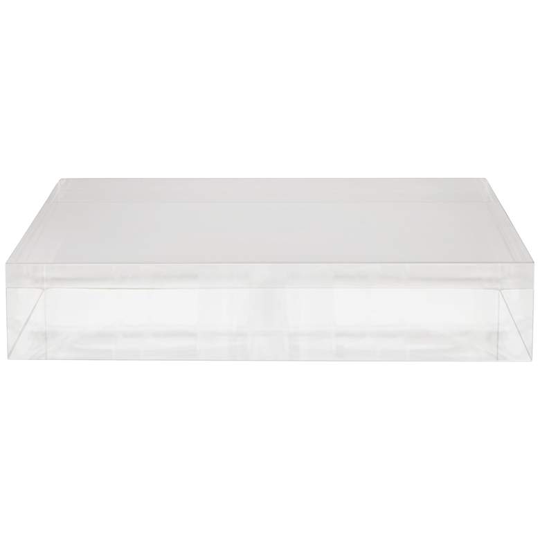 Image 2 Square Acrylic 8" Wide x 1 1/2" High Pedestal Lamp Riser more views