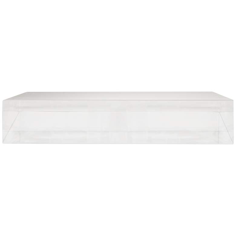 Image 4 Square Acrylic 8" Wide x 1 1/2" High Pedestal Lamp Riser more views