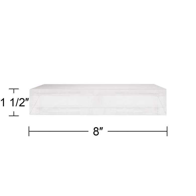 Image 5 Square Acrylic 8" Wide x 1 1/2" High Pedestal Lamp Riser more views