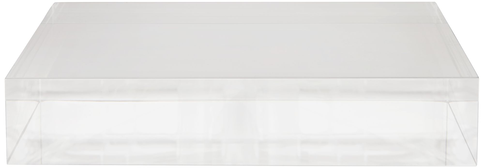 Image 2 Square Acrylic 8" Wide x 1 1/2" High Pedestal Lamp Riser more views