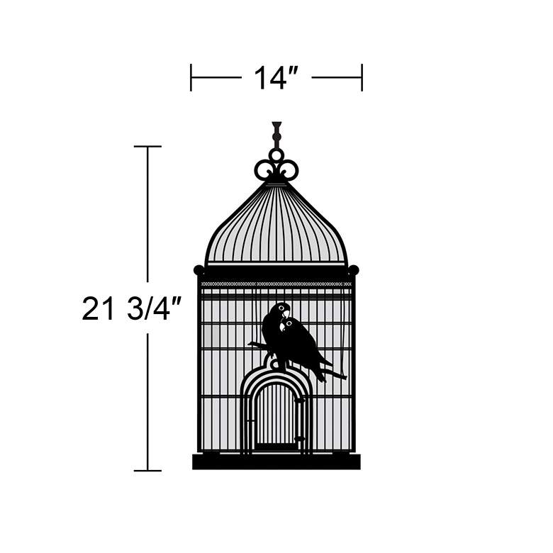 Image 3 Square Bird Cage Black Wall Decal more views