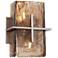 Square Bronze Gold Art Glass 8" Wide 2-Light Wall Sconce