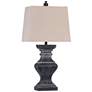 Square Candlestick Large Rustic Traditional Distressed Black Table Lamp
