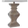 Square Candlestick Molded Distressed Gold Table Lamp