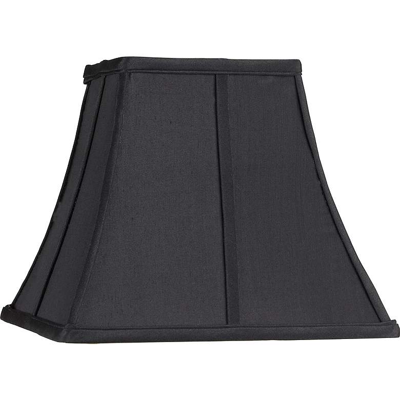 Image 1 Square Curved Black Lamp Shade 6x11x9.75 (Spider)