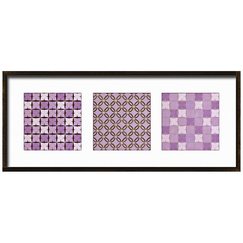 Image 1 Square Florals 41 1/2 inch Wide Framed Giclee Wall Art