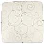 Square Flush Mount Ceiling Light with Scroll Swirl Design