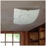 Thumbnail1 of Square Flush Mount Ceiling Light with Scroll Swirl Design