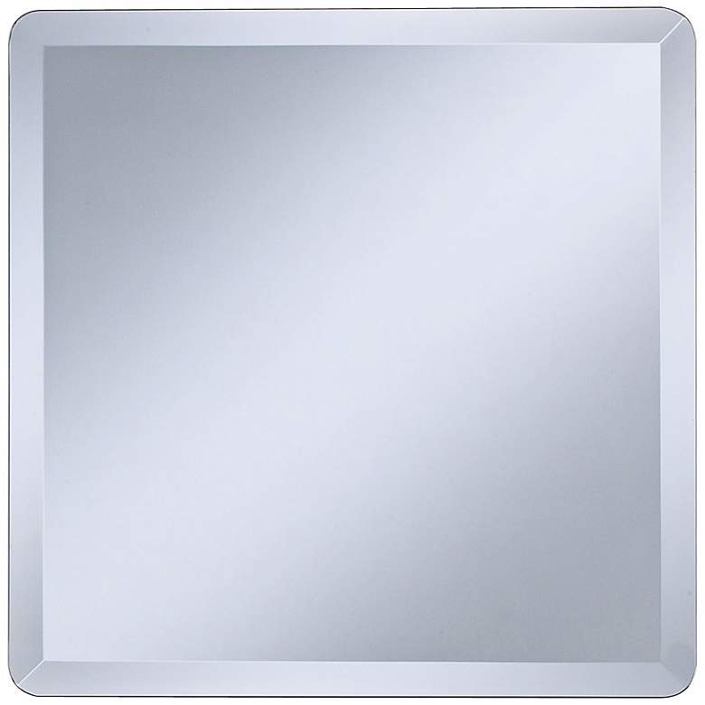 Image 2 Square Frameless 18" Wide Beveled Wall Mirror