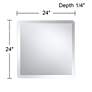 5_Square Frameless 24" Beveled Vanity Wall Mirror more views