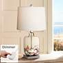 Square Glass 21 3/4" High Fillable Lamp with Table Top Dimmer