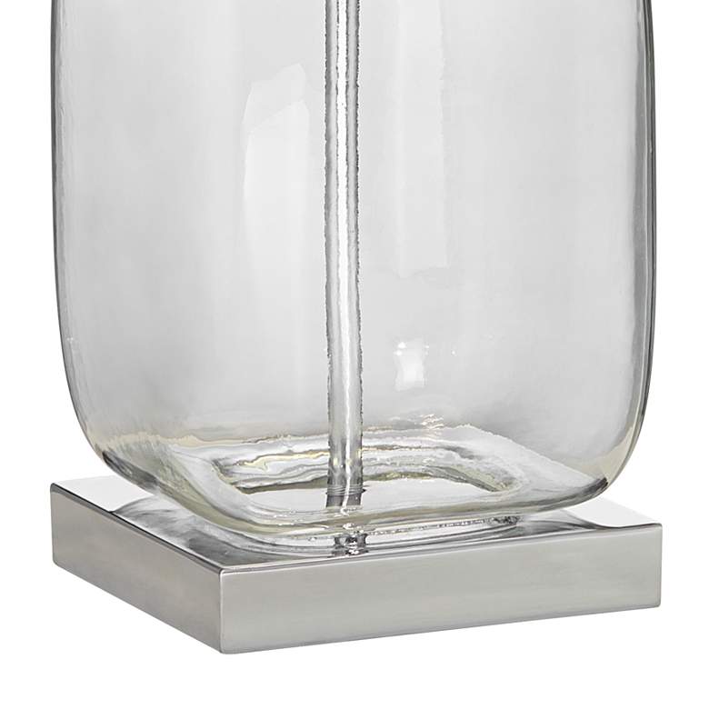 Square Glass 21 3/4&quot; High Fillable Lamp with Table Top Dimmer more views