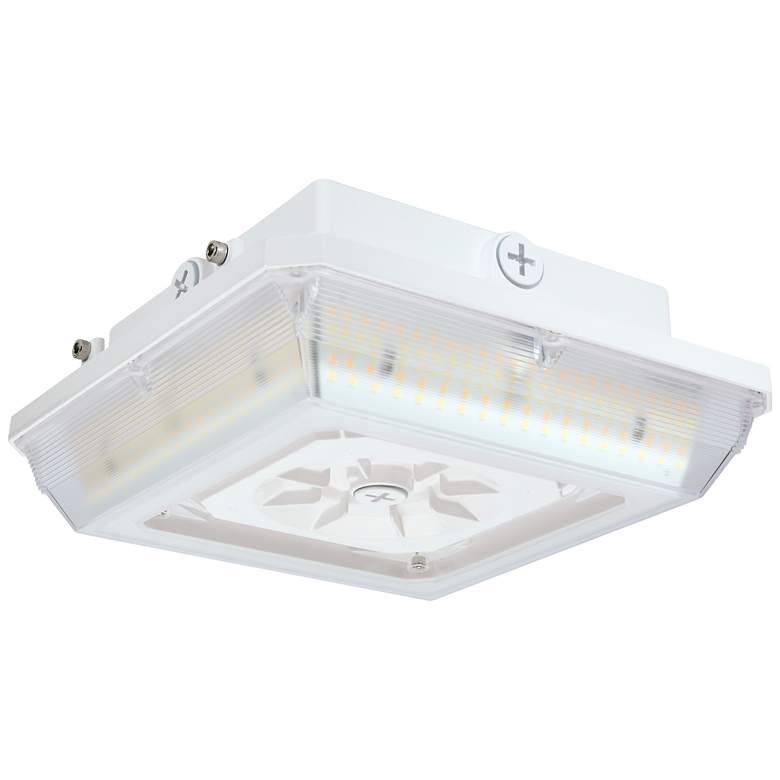 Image 1 Square LED Wide Beam Angle Canopy Light 3K/4K/5K CCT Selectable 20W/30W/45W