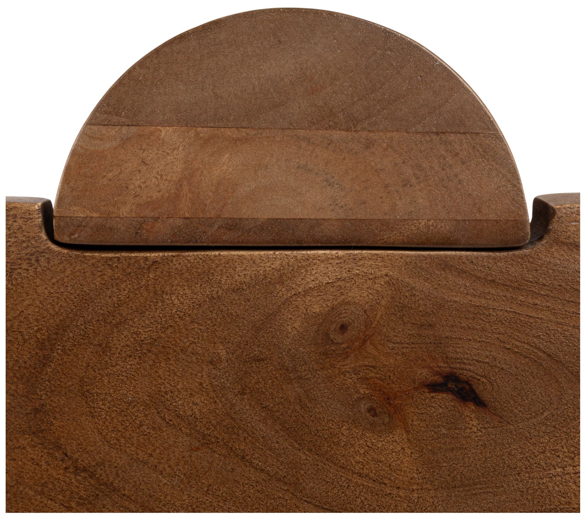 Image 6 Square Mango Wood Coffee Table, Walnut Finish more views