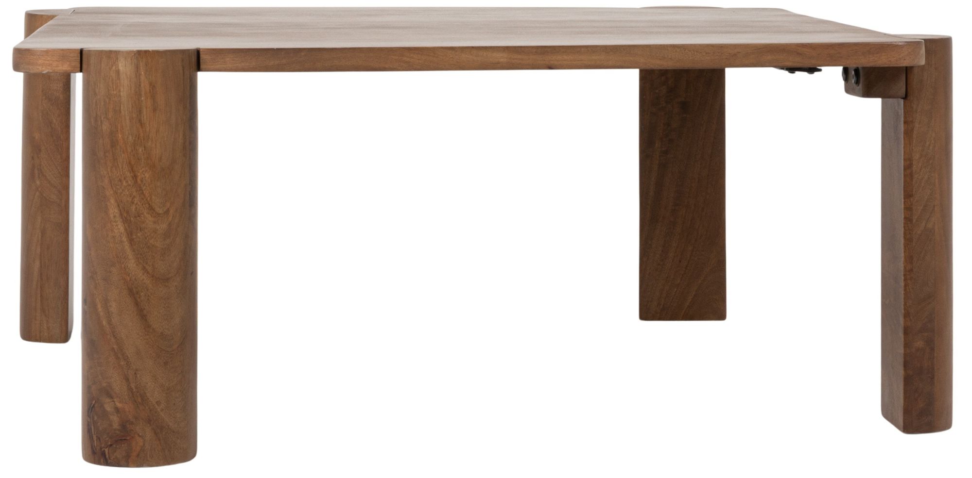 Image 7 Square Mango Wood Coffee Table, Walnut Finish more views