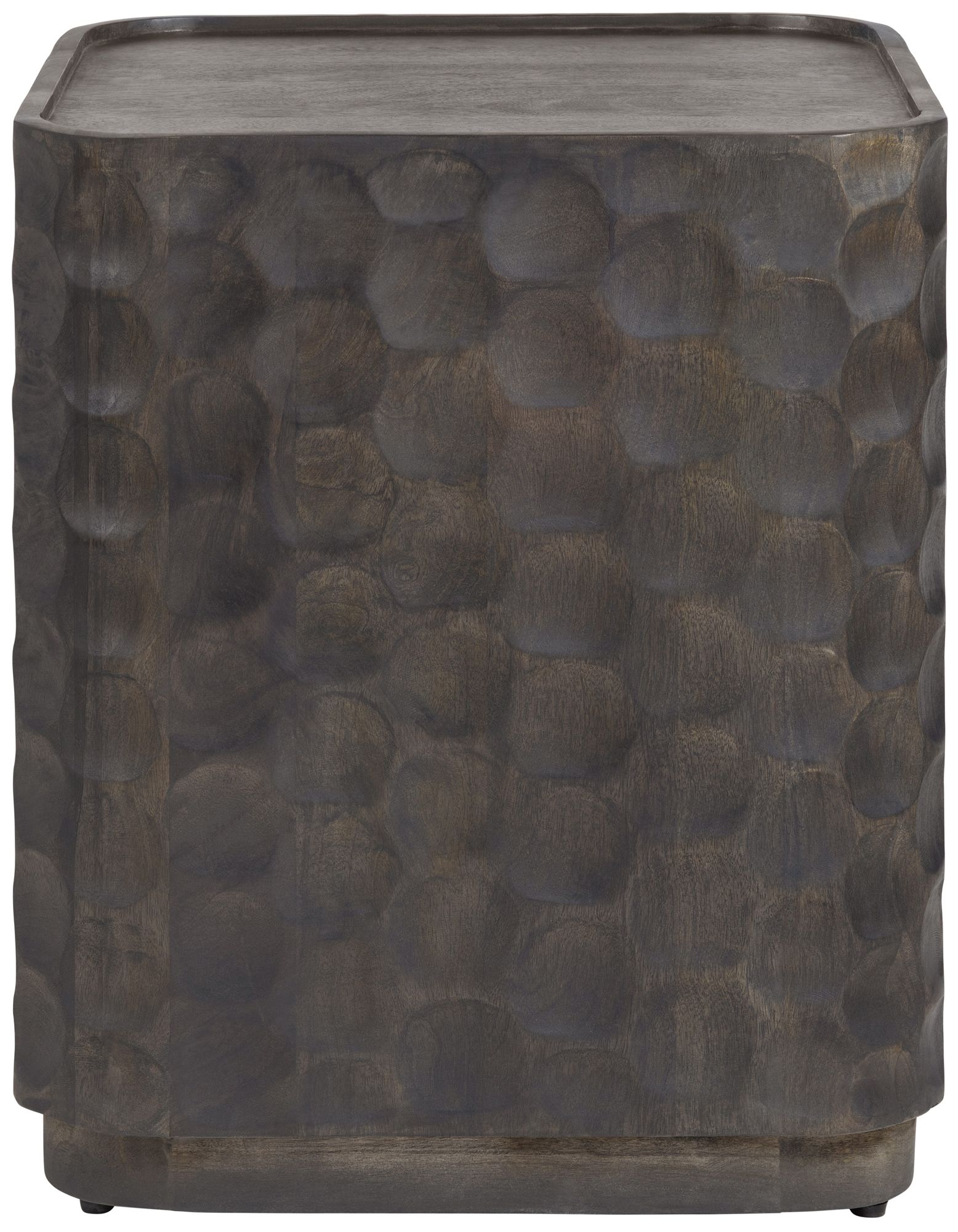 Image 3 Square Rich Brown Solid Wood Accent End Table more views