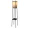 Square Shelf Large Cocoa Leaves LED Outdoor Floor Lamp