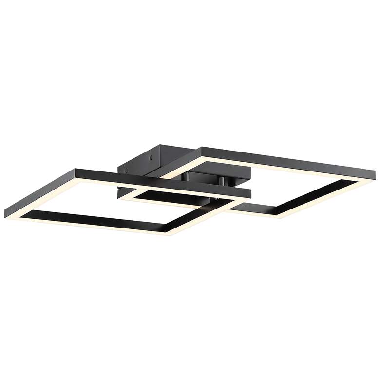 Image 1 Squared 18.5 inch Black LED Flush Mount