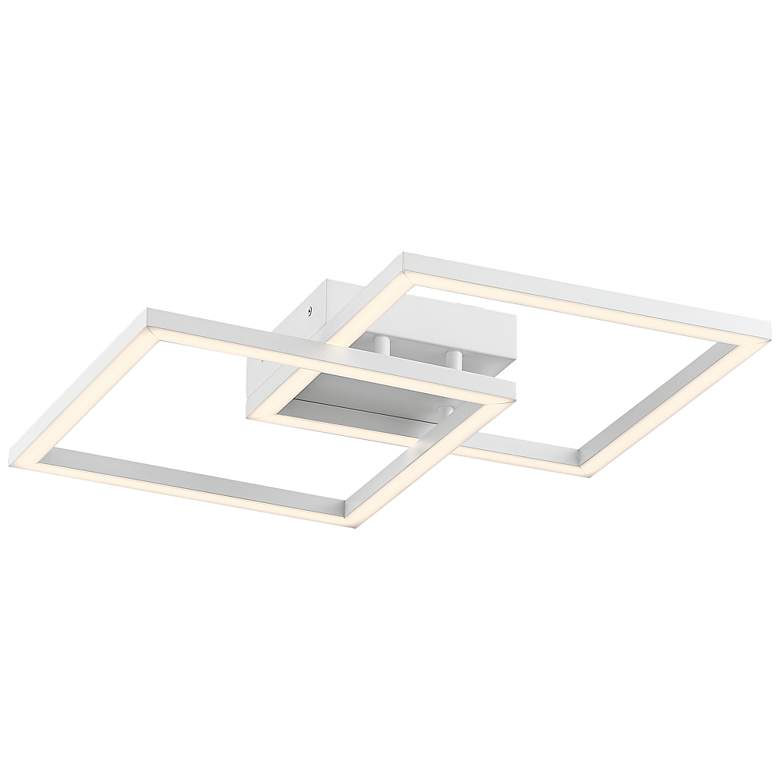 Image 4 Squared 18 1/2" Wide White LED Ceiling Light more views