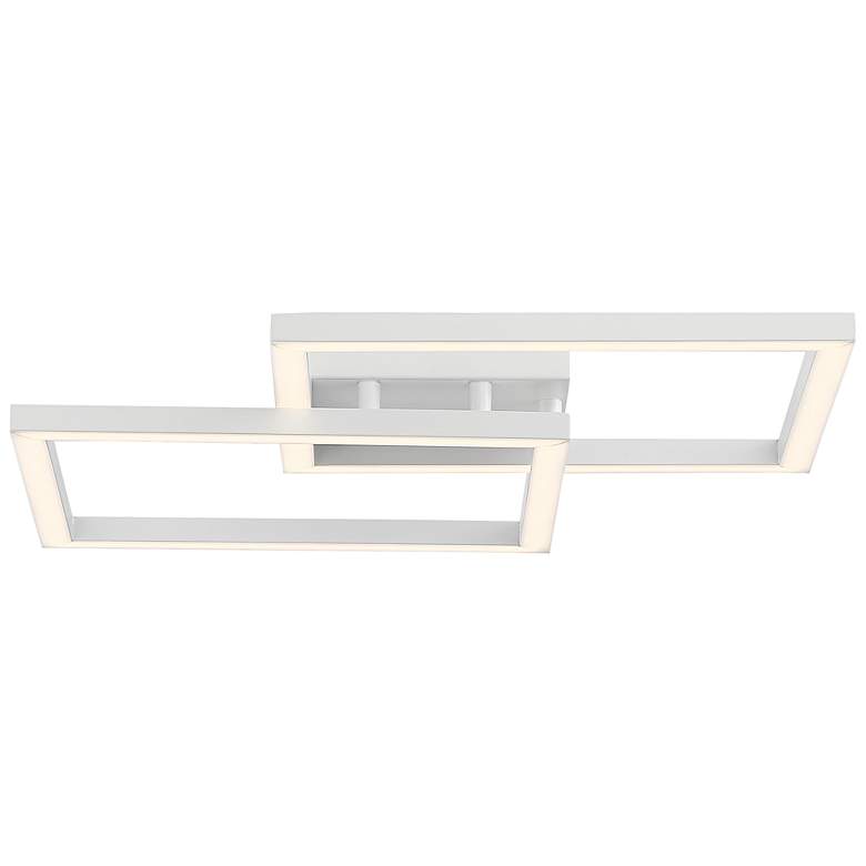 Image 7 Squared 18 1/2" Wide White LED Ceiling Light more views
